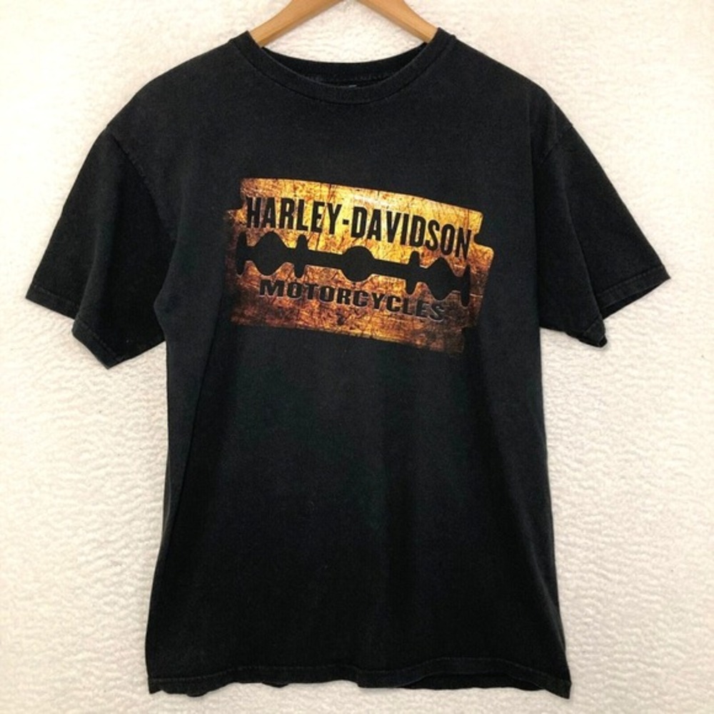Harley‎ Davidson Shirt Mens Fits Like M Biker Motorcycle Gear Metal Man O War KY